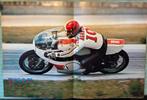A3 Poster Giacomo Agostini Yamaha Daytona 1974, Verzenden, Zo goed als nieuw, Motoren