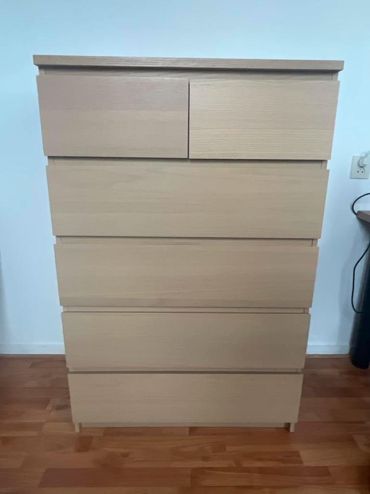 Malm IKEA ladekast 6 lades - 80x43x123 cm, Huis en Inrichting, Kasten | Kledingkasten, Gebruikt, 100 tot 150 cm, 50 tot 100 cm