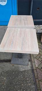 2 horeca tafels met stevige ijzeren voet, Tuin en Terras, Tuinschermen, Ophalen, Zo goed als nieuw, IJzer, 200 cm of meer