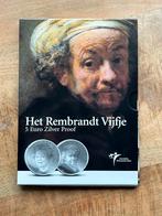 Zilveren 5 euro Het Rembrandt Vijfje, Postzegels en Munten, Munten | Nederland, Ophalen of Verzenden, Koningin Beatrix, Euro's