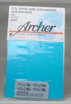 Archer decals: White 666 cabine instrumenten bord - 1:35., Tank, Italeri, 1:32 tot 1:50, Nieuw