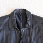 Mooie Zwarte Leren Heren Jas286* (Maat 52) € 95,-, Kleding | Heren, Maat 52/54 (L), Zwart, Vintage, Ophalen of Verzenden