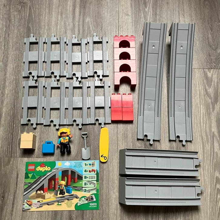 Lego Duplo 10872 treinbrug / rails, Kinderen en Baby's, Speelgoed | Duplo en Lego, Duplo, Ophalen of Verzenden