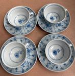 4 mooie kopjes, Rauenstein Greiner porselein, 19e eeuw, Antiek en Kunst, Antiek | Servies los, Ophalen of Verzenden
