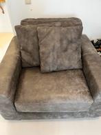 Raw Materials Loveseat lederen Fauteuil donkergrijs, Huis en Inrichting, 100 tot 125 cm, Leer, Zo goed als nieuw, 100 tot 125 cm