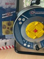 Haspel 50 meter 2950 w geaard 4 stopcontacten nieuw, Ophalen of Verzenden, Nieuw, Kabel of Snoer