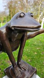 JUMP KIKKER 72 cm breed / bronzen beeld /XL, Tuin en Terras, Ophalen, Nieuw, Peize, Info@huisentuindecoratiemarie.nl