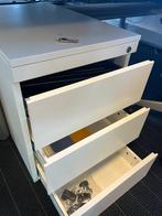 Ladeblok op wielen - wit - metaal - 2 stuks, Ophalen, Minder dan 50 cm, Gebruikt, Minder dan 100 cm