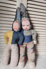 Antieke pop, 2 shsbby stro popjes, Ophalen, Gebruikt, Pop