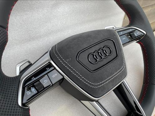 Audi A6 RS7 A7 RS7 C8 4K A8 4N stuur airbag cover alcantara, Auto diversen, Tuning en Styling, Ophalen of Verzenden