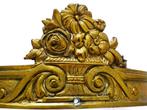 Goudvergulde kroon ornament van een lamp ca. 1870 floraal, Antiek en Kunst, Antiek | Koper en Brons, Ophalen of Verzenden, Brons
