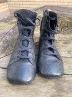 Zwarte leren hoge schoenen Rundholz mt. 40, Ophalen of Verzenden, Gedragen, Zwart