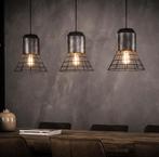 Industriele hanglamp. 3 lamps. 💡 💡 💡 Zgan. Metaal, Ophalen, Zo goed als nieuw, Metaal, Minder dan 50 cm