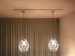 Hanglamp draadlamp wit set van 2, Huis en Inrichting, Lampen | Hanglampen, Modern, Scandinavisch, Ophalen of Verzenden, Zo goed als nieuw