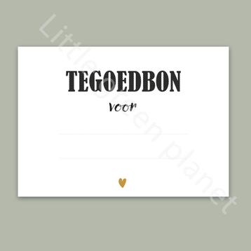 Tegoedbon leeg – Printable beschikbaar voor biedingen