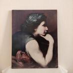 Vintage kunstkopie vrouw/kunstschilder Jose de Ribera Spanje, Ophalen of Verzenden, Gebruikt, Print