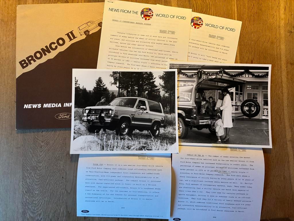 1983 Ford Bronco II persmap, Verzenden, Zo goed als nieuw, Ford