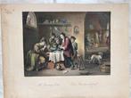 Antieke prent van een rookclub, A.H.Payne, 1845, afm.18x13cm, Antiek en Kunst, Kunst | Etsen en Gravures, Ophalen of Verzenden