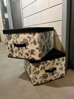 Opbergmanden met deksel (2 stuks), Huis en Inrichting, Woonaccessoires | Kisten, Ophalen, Zo goed als nieuw, Minder dan 50 cm