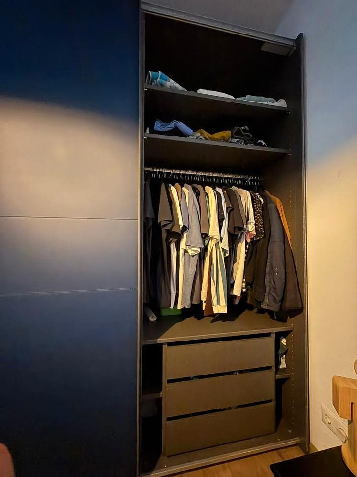 kledingkast, Huis en Inrichting, Kasten | Kledingkasten, Gebruikt, 200 cm of meer, 200 cm of meer, 50 tot 75 cm, Met lade(s), Met deur(en)