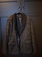 Colbert glitter zwart (XL), Carnaval, Ophalen of Verzenden, Kleding, Maat 56/58 (XL)