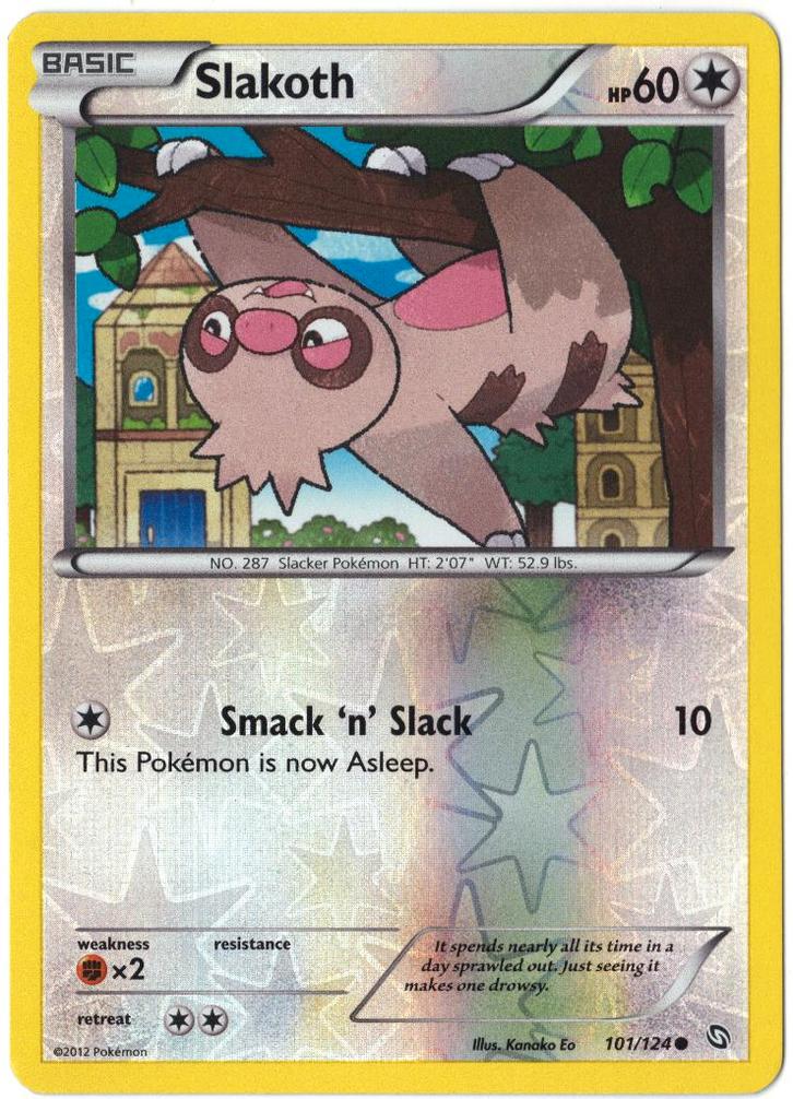 Dragons Exalted,  Slakoth [reverse] 101/124, Hobby en Vrije tijd, Verzamelkaartspellen | Pokémon, Nieuw, Losse kaart, Verzenden