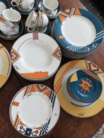 8 pers. Prachtig servies vintage/design Mosa Ninni Ferrucci, Ophalen, Zo goed als nieuw, Bord(en), Overige stijlen