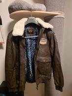 PME Legend Leren Jas met Bontkraag, Bruin, Maat 48/50 (M), Ophalen of Verzenden, Zo goed als nieuw