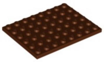 Lego plaatjes/plates 6x8 bruin 1x beschikbaar voor biedingen