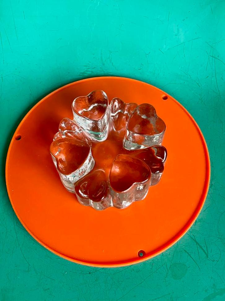 Vintage glas warmte waxine theelicht Glasdesign Georgshutte, Antiek en Kunst, Antiek | Glas en Kristal, Ophalen of Verzenden