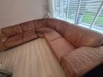 Hoekbank echt leer, Ophalen, Gebruikt, Leer