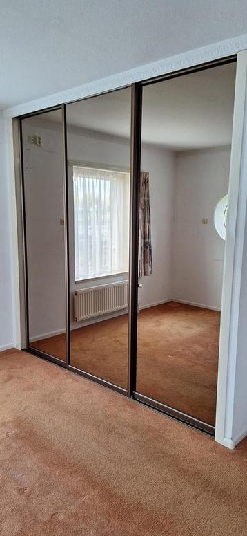 Prachtige Spiegeldeuren (3x) incl. rails 