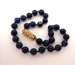 Halfedelstenen armbandje met mooie sluiting, Verzenden, Blauw, Overige materialen