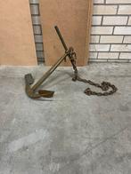 Antiek metalen scheepsanker met ketting ,decoratief en stoer, D, Ophalen of Verzenden, Zo goed als nieuw, D