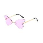 Vlinder zonnebril paars | vrijgezellenfeest | festivalbril, Ophalen of Verzenden, Nieuw, Zonnebril, Overige merken