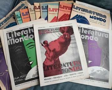 16 X ART DECO BLAD " LITERATURA MONDO", ESPERANTO beschikbaar voor biedingen