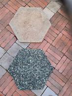 Grote zeshoekige staptegels. Stapstenen, Ophalen, Beton, Terrastegels