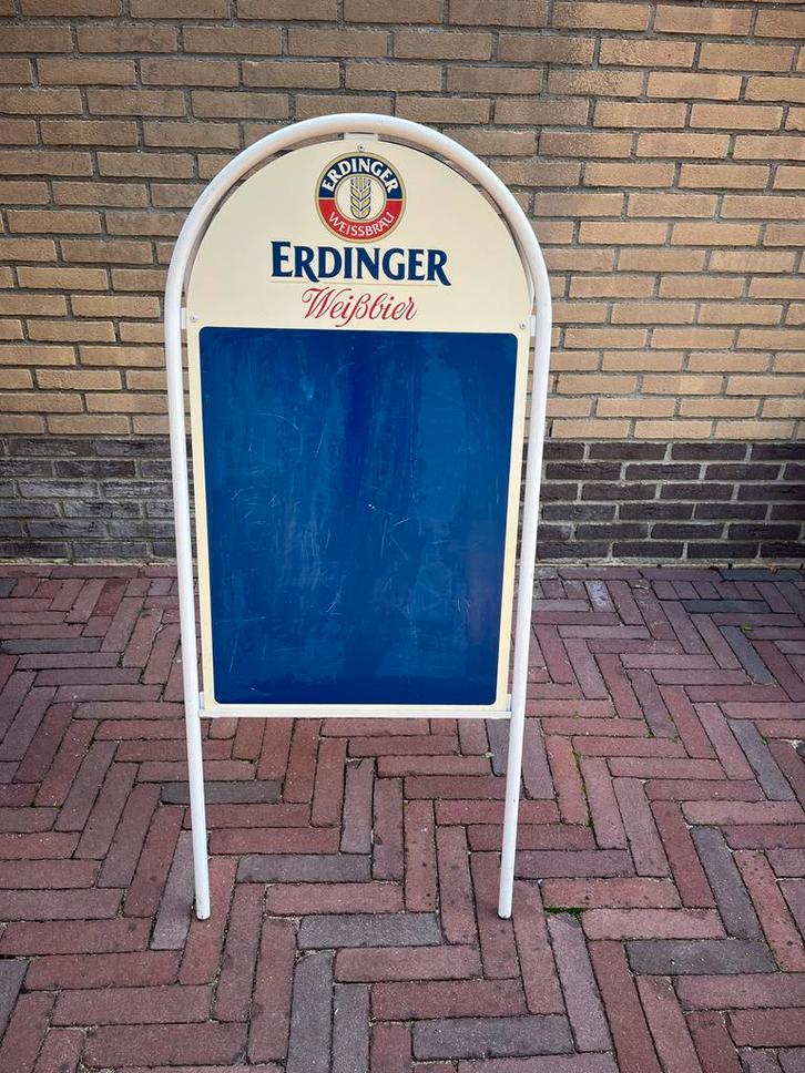 Erdinger Bier Welkomstbord, Verzamelen, Biermerken, Gebruikt, Reclamebord, Plaat of Schild, Overige merken, Ophalen of Verzenden
