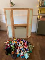Winkeltje/Poppenkast + Handpoppen, Kinderen en Baby's, Speelgoed | Poppen, Ophalen, Gebruikt, Overige typen