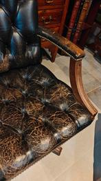 Robuuste Stoere Chesterfield Bureaustoel, Zwart, Ophalen of Verzenden, Zo goed als nieuw, Info@treasurecollection.nl