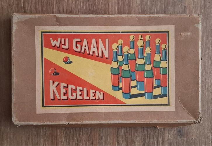 Antiek houten Kegelspel 'Wij Gaan Kegelen', Antiek en Kunst, Antiek | Speelgoed, Ophalen of Verzenden