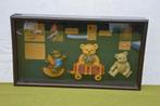 Vintage diorama / kijkkast van geschiedenis van Steiff beren, Verzamelen, Ophalen of Verzenden, Gebruikt, Beeldje, Steiff