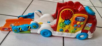 Takelwagen Vtech oplegger vrachtwagen kunnen autos geluid beschikbaar voor biedingen