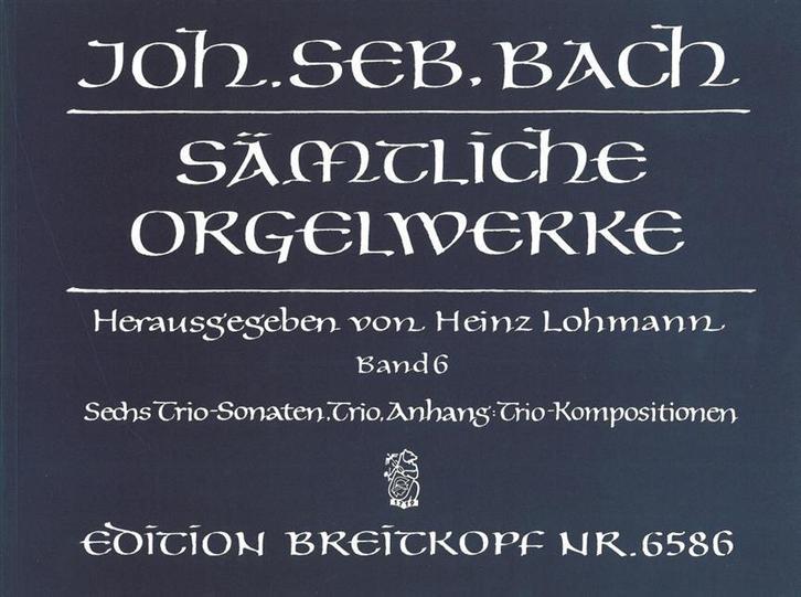Joh. Seb. Bach - Edition Breitkopf Nr. 6586 - Band 6, Muziek en Instrumenten, Bladmuziek, Zo goed als nieuw, Artiest of Componist