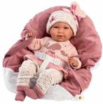 Llorens levensechte babypop soft body baby pop met draagzak, Spanje, Nieuw, Ophalen of Verzenden, Babypop