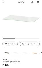 Glasplaten 2x voor IKEA Besta (36x56 cm), Huis en Inrichting, Kasten | Vitrinekasten, Ophalen, Zo goed als nieuw, 25 tot 50 cm