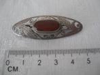 Oude broche zilver ? met steentje, Sieraden, Tassen en Uiterlijk, Broches, Minder dan 4 cm, Ophalen of Verzenden, Zo goed als nieuw