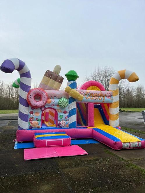 Snoep wereld springkussen te huur, Hobby en Vrije tijd, Feestartikelen | Verhuur, Overige, Ophalen of Verzenden