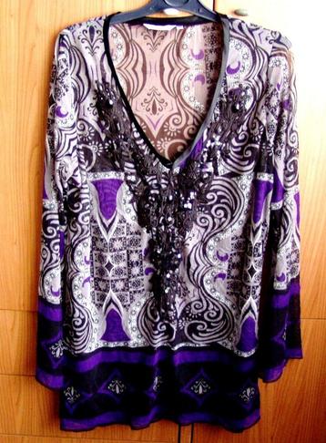 Prachtige Miss Etam tuniek blouse, maat L beschikbaar voor biedingen