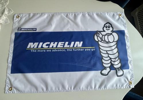 DE MICHELINMAN BANNER 60X90 MET BEVESTIGGINGS OGEN, Auto diversen, Wieldoppen, Nieuw, Ophalen of Verzenden